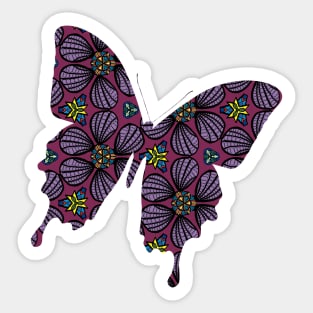 Purple Flower Pattern Sticker